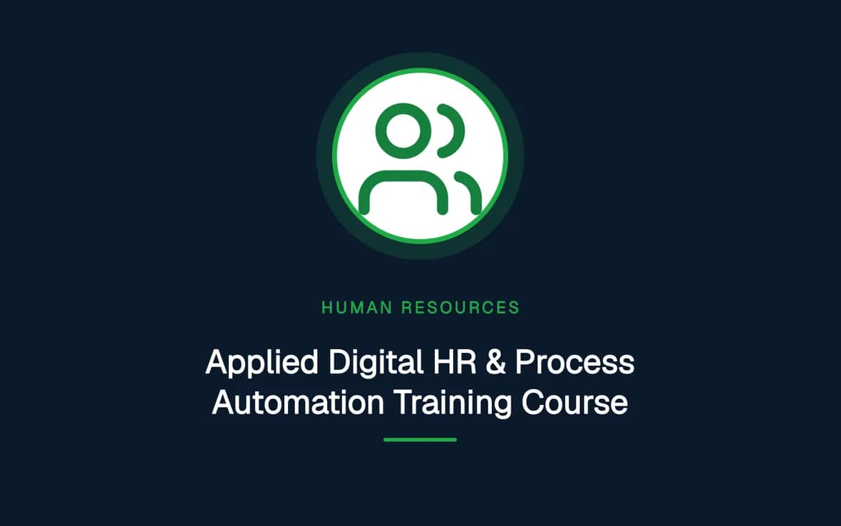 Applied Digital HR & Process Automation Training Course — Human Resource (HR) Management training course