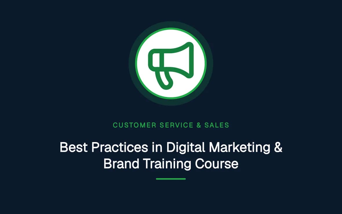 Best Practices in Digital Marketing & Brand Training Course — Customer Service, Sales and Marketing training course