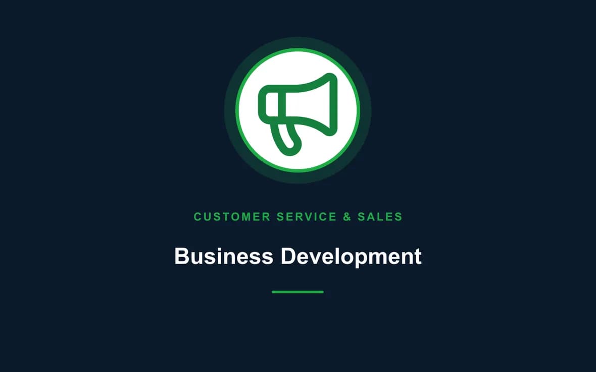 Business Development — Customer Service, Sales and Marketing training course