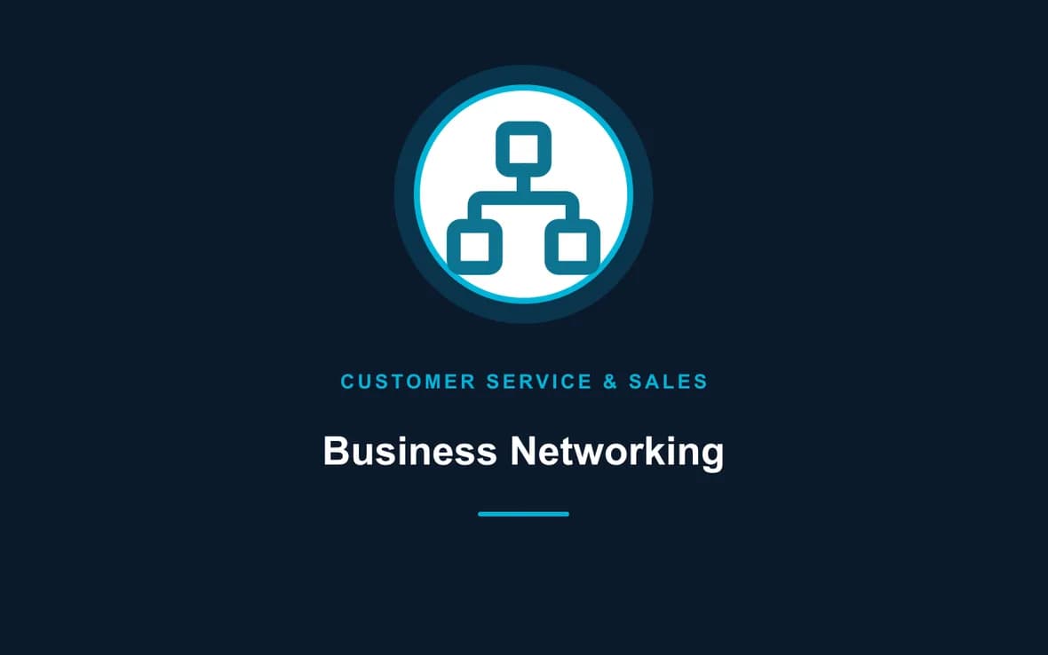 Business Networking — Customer Service, Sales and Marketing training course