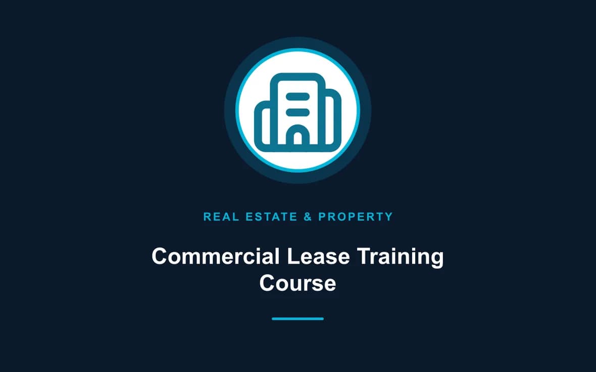 Commercial Lease Training Course — Real Estate Investment and Property Management training course