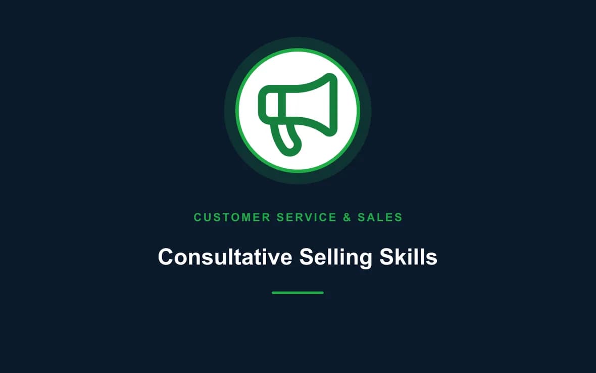 Consultative Selling Skills — Customer Service, Sales and Marketing training course
