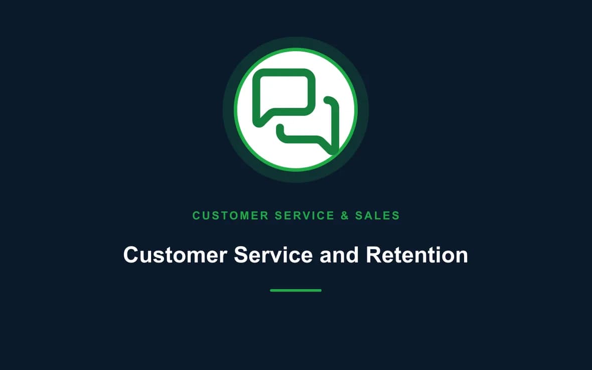 Customer Service and Retention — Customer Service, Sales and Marketing training course