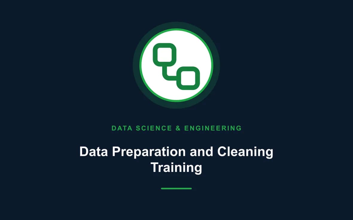 Data Preparation and Cleaning Training — Big Data Analytics, Data Science and Data Engineering training course