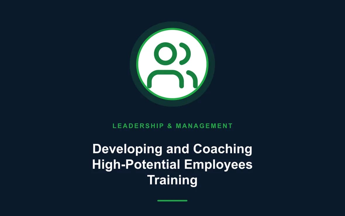 Developing and Coaching High-Potential Employees Training — Leadership and Management Skills training course