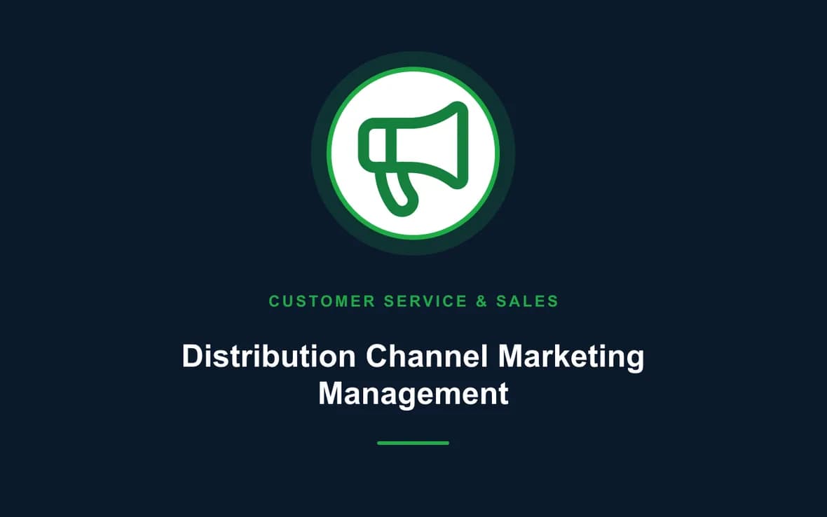 Distribution Channel Marketing Management — Customer Service, Sales and Marketing training course