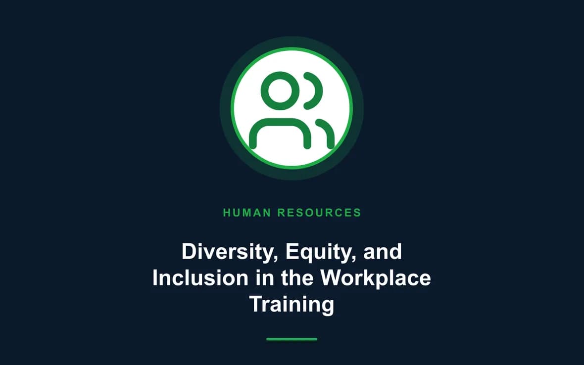 Diversity, Equity, and Inclusion in the Workplace Training — Human Resource (HR) Management training course