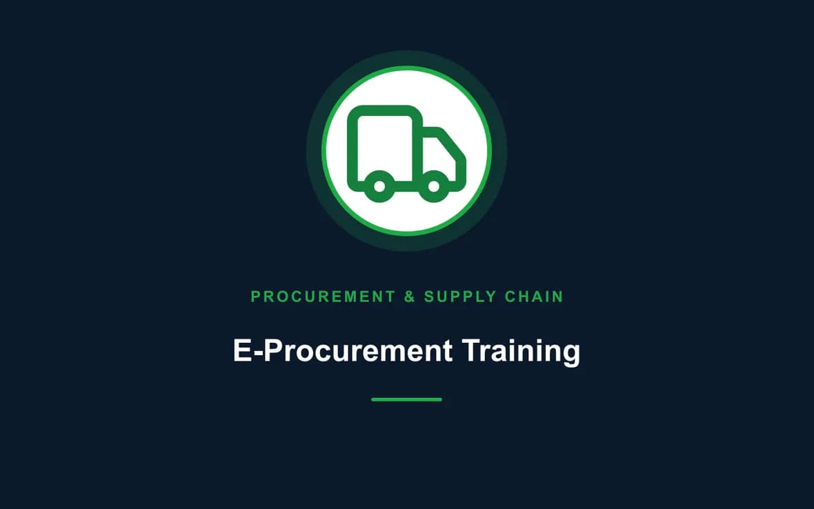 E-Procurement Training — Procurement, Logistics and Supply Chain Management training course