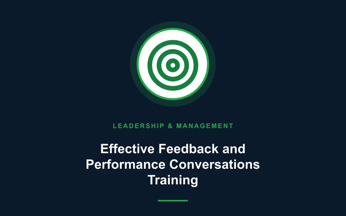 Effective Feedback and Performance Conversations Training — Leadership and Management Skills training course