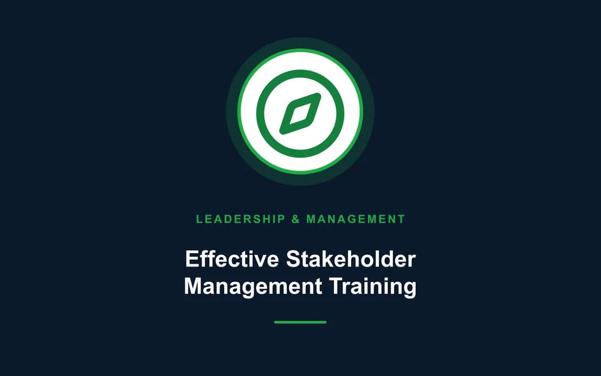 Effective Stakeholder Management Training — Leadership and Management Skills training course