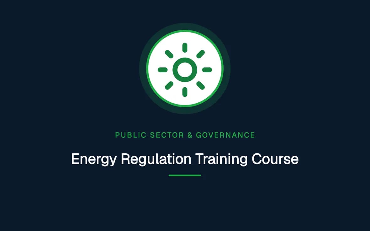 Energy Regulation Training Course — Public Sector Leadership and Governance training course