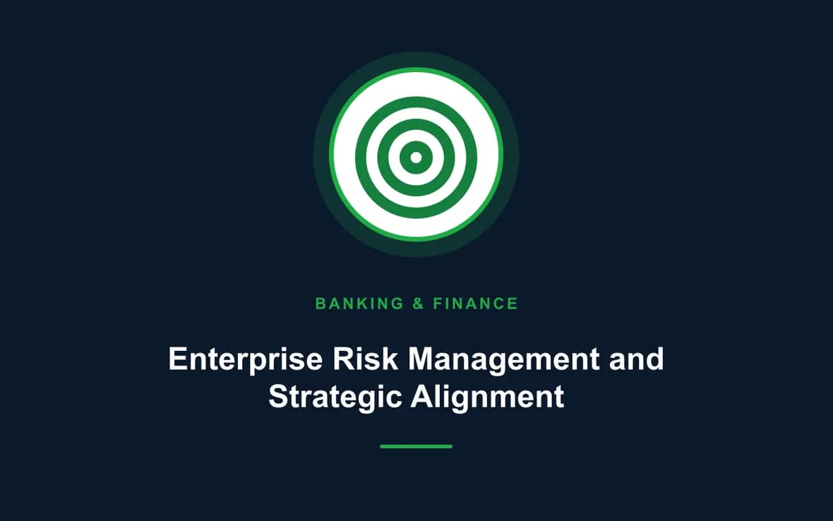 Enterprise Risk Management and Strategic Alignment — Banking, Accounting and Financial Management training course