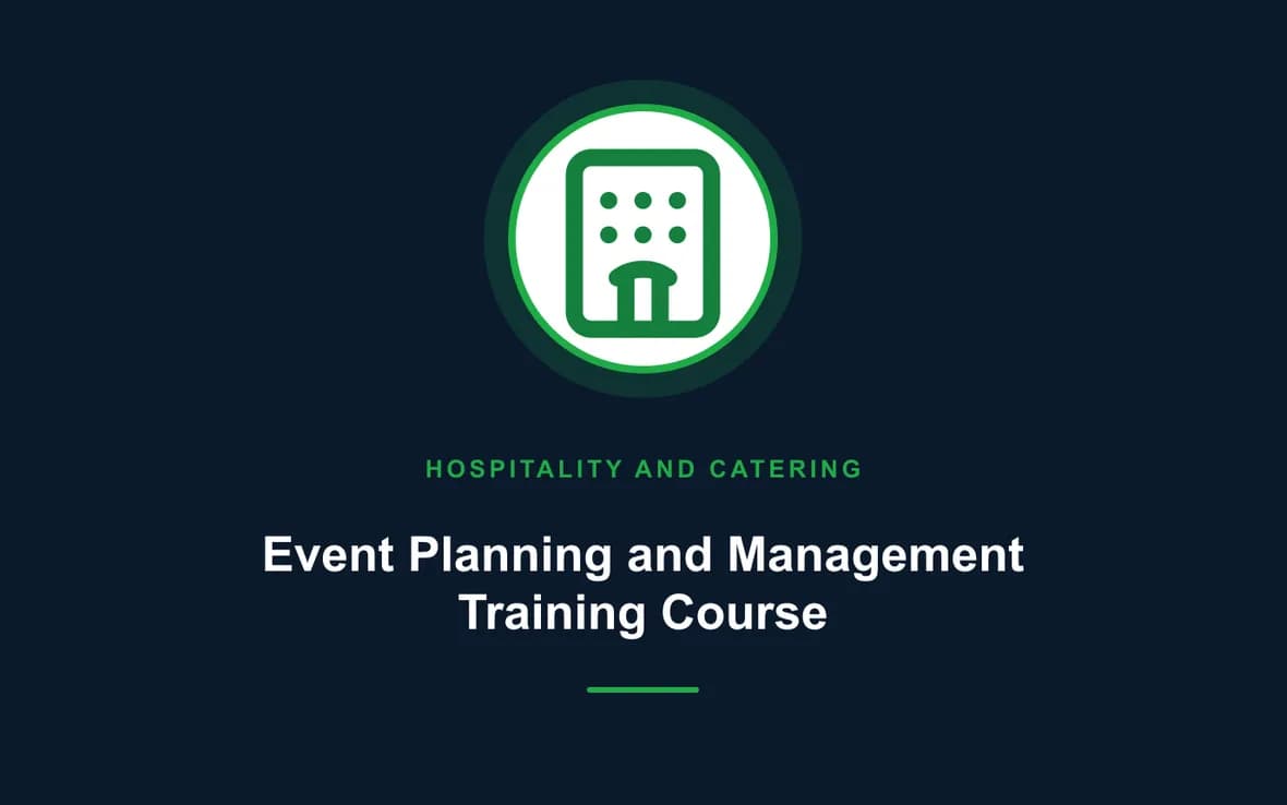 Event Planning and Management Training Course — Hospitality and Catering training course