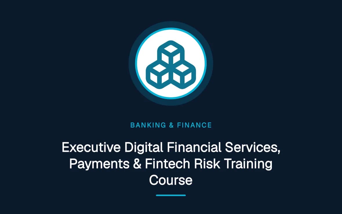 Executive Digital Financial Services, Payments & Fintech Risk Training Course — Banking, Accounting and Financial Management training course