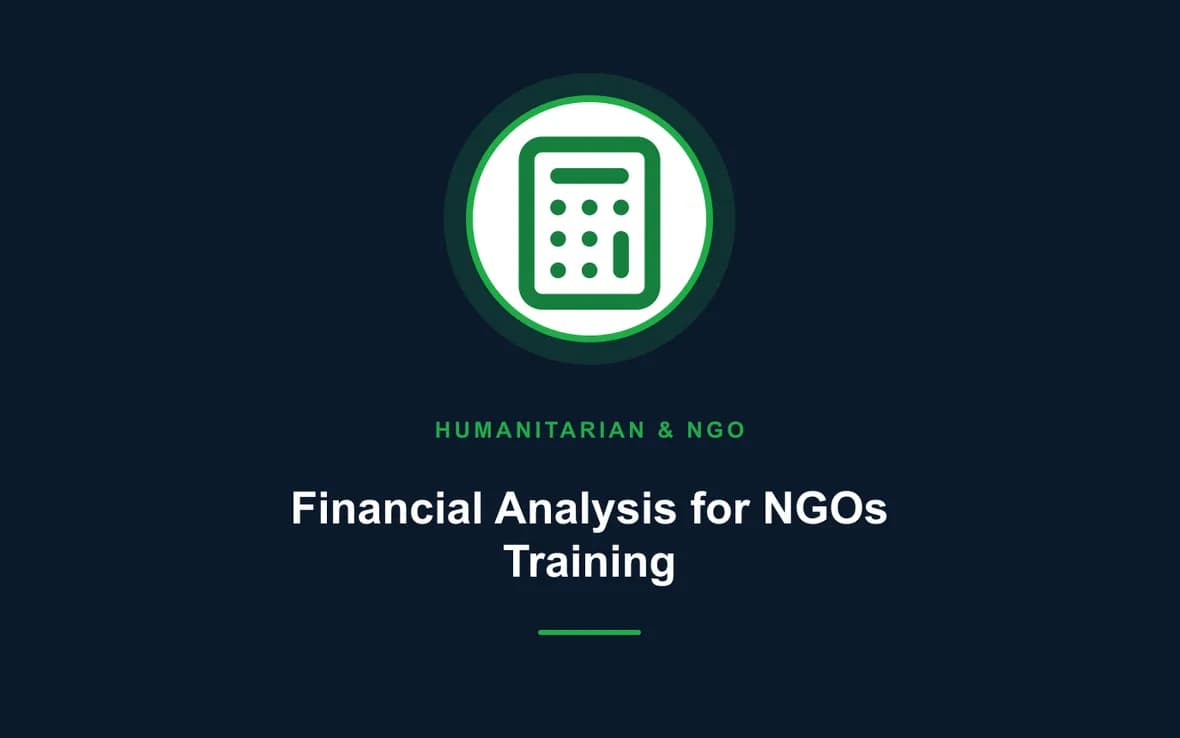 Financial Analysis for NGOs Training — Humanitarian and NGOs Management training course