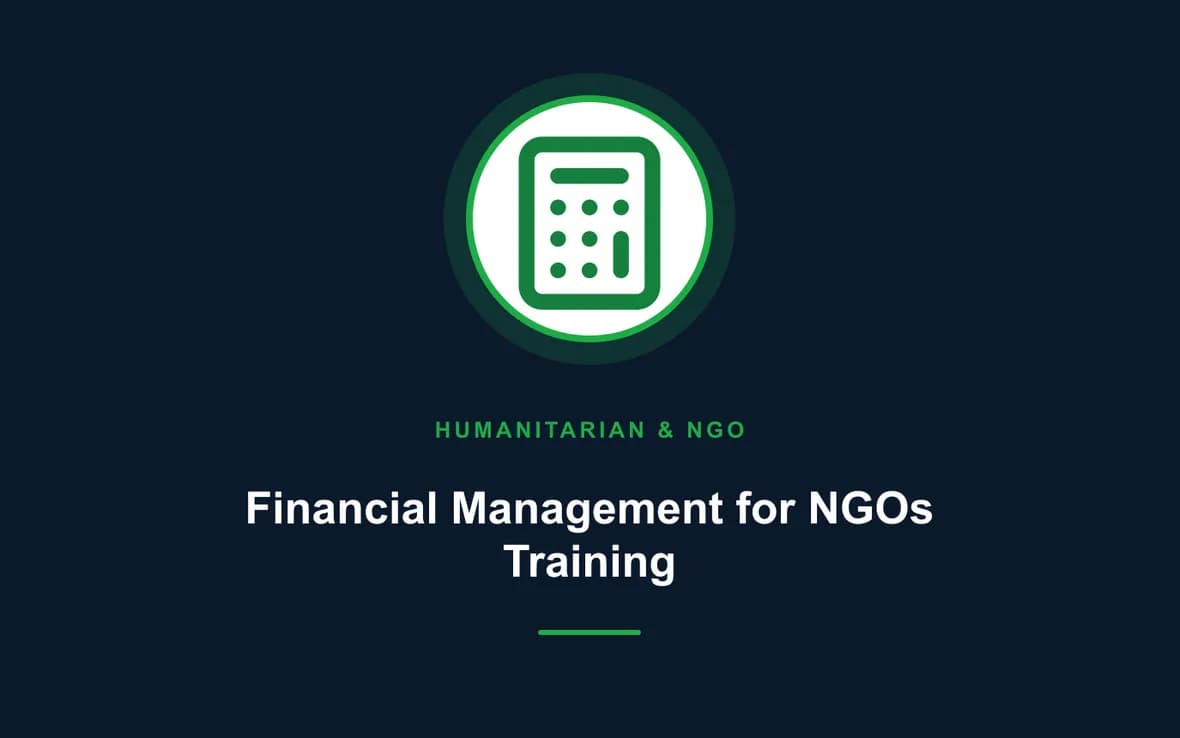 Financial Management for NGOs Training — Humanitarian and NGOs Management training course
