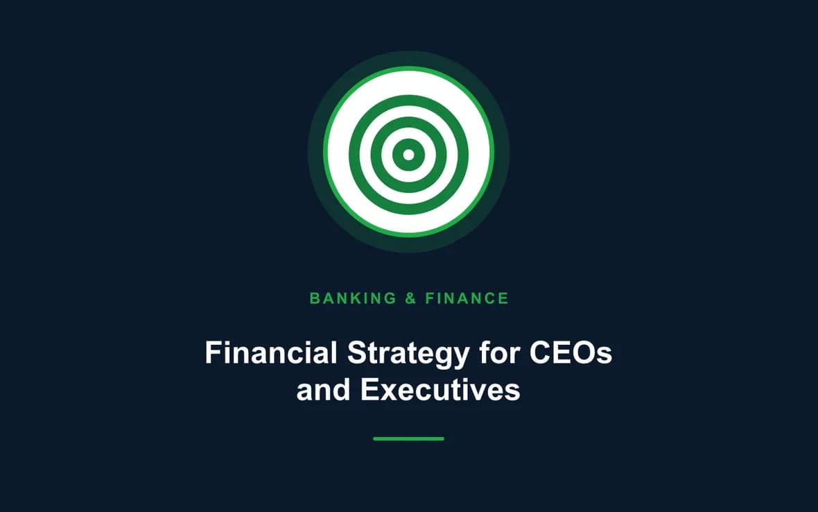 Financial Strategy for CEOs and Executives — Banking, Accounting and Financial Management training course
