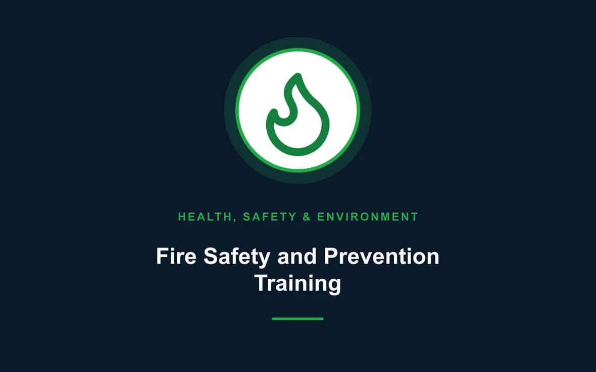 Fire Safety and Prevention Training — Health, Safety and Environment (HSE) training course