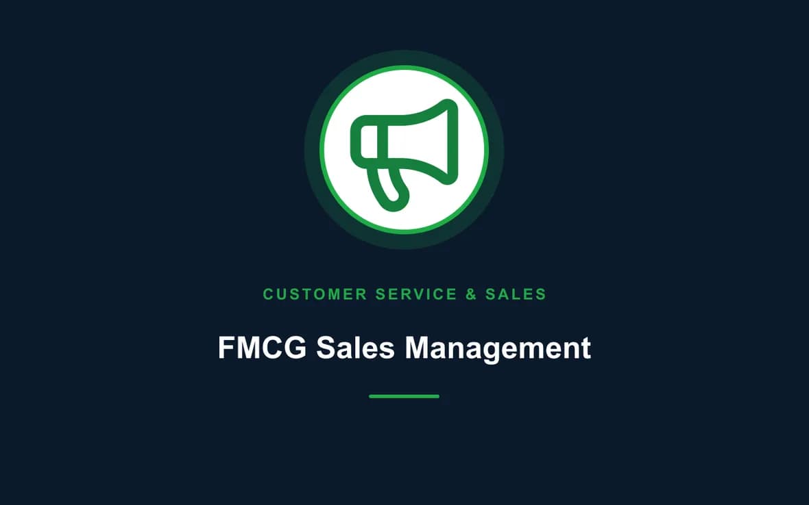 FMCG Sales Management — Customer Service, Sales and Marketing training course
