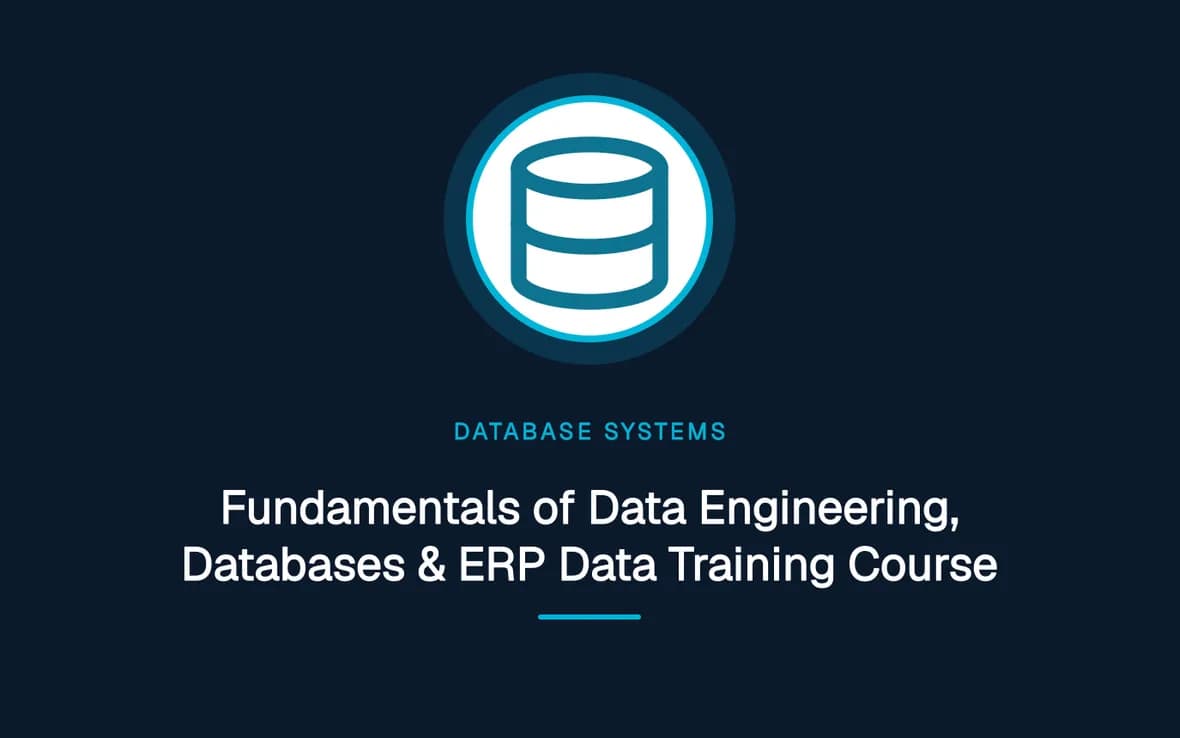 Fundamentals of Data Engineering, Databases & ERP Data Training Course — Database Management Systems training course