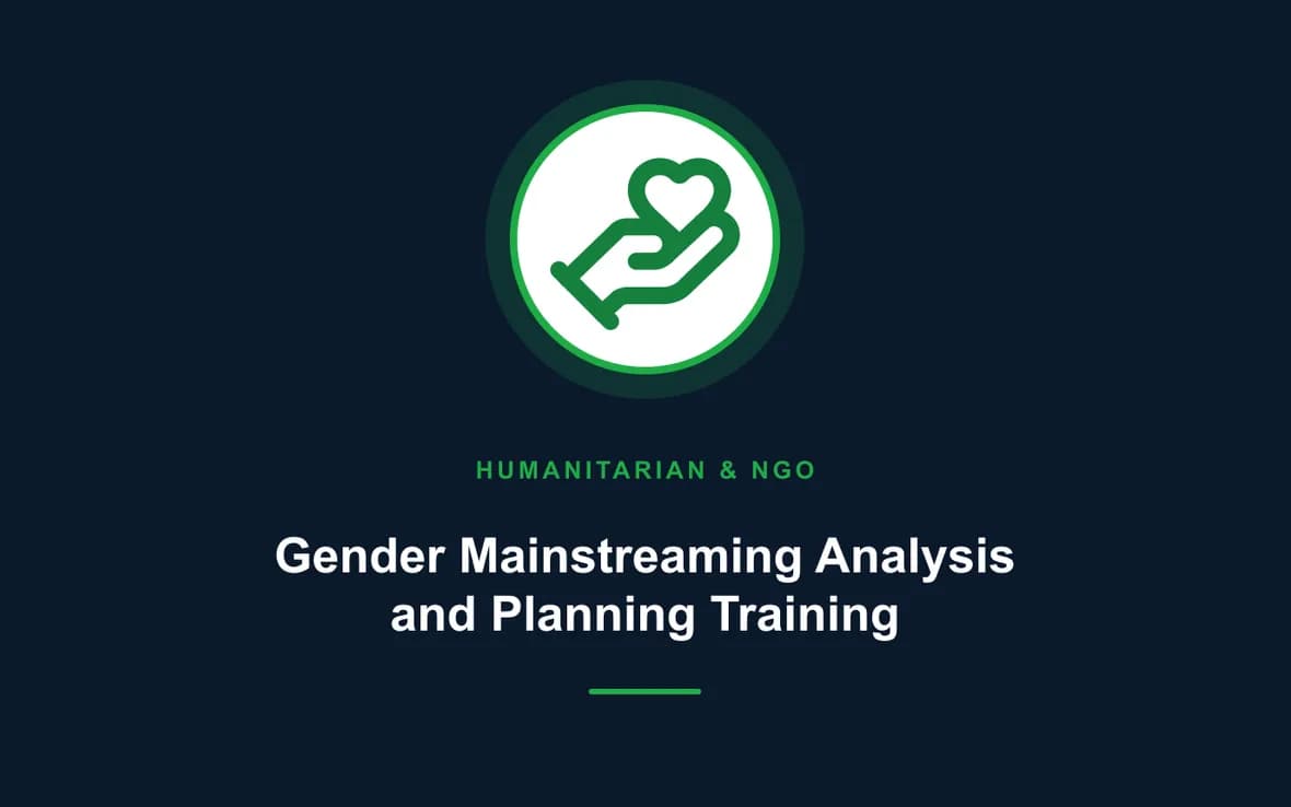Gender Mainstreaming Analysis and Planning Training — Humanitarian and NGOs Management training course