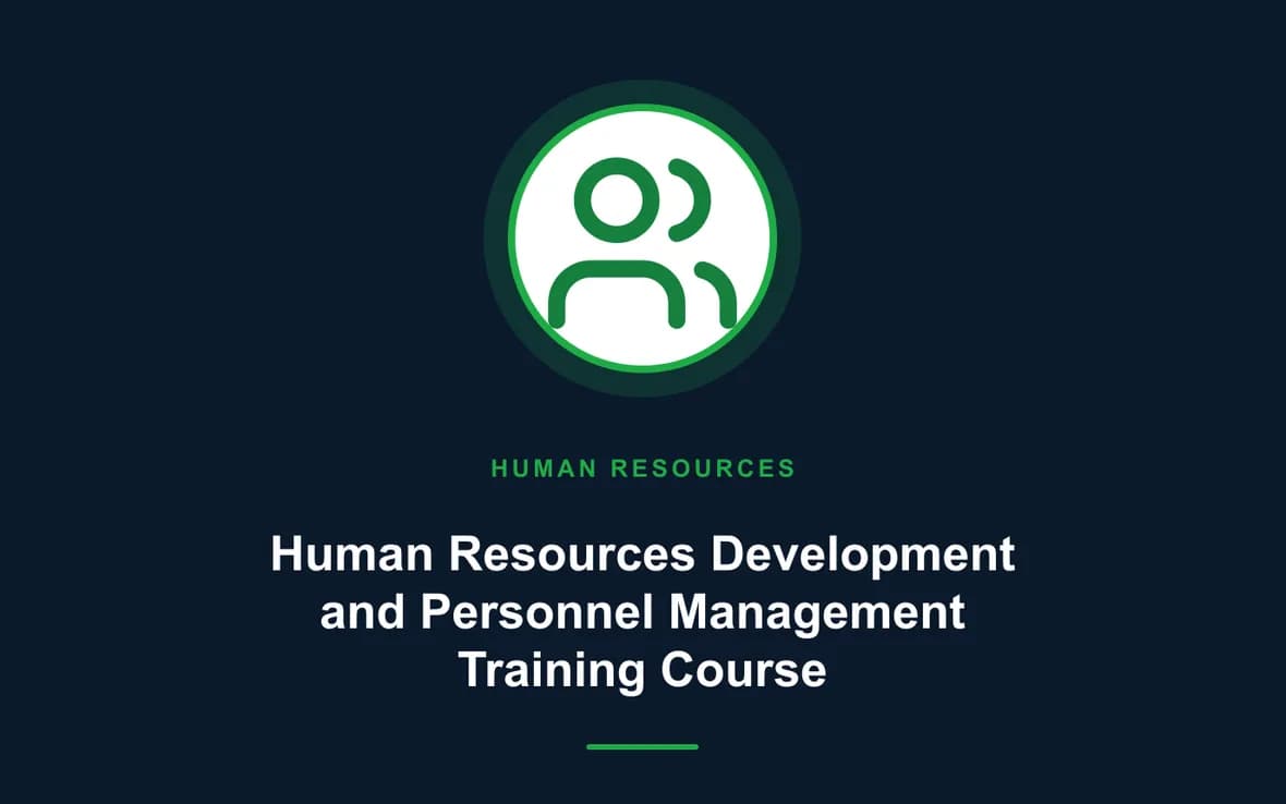 Human Resources Development and Personnel Management Training Course — Human Resource (HR) Management training course