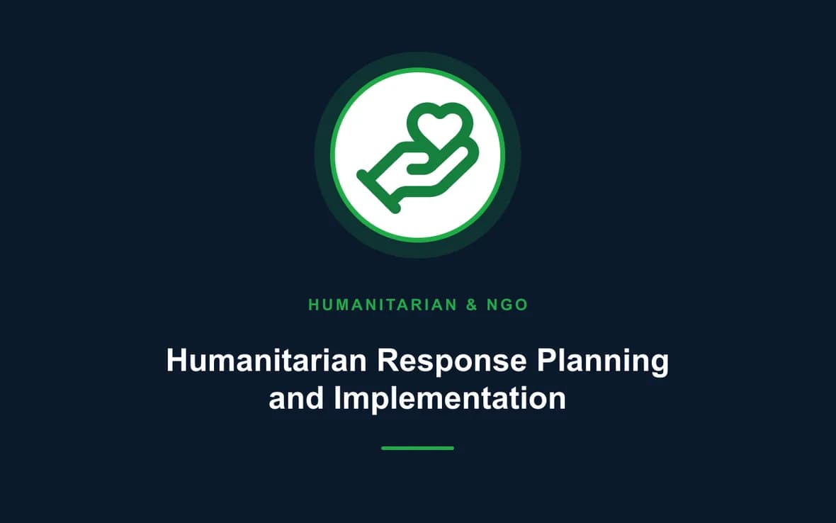 Humanitarian Response Planning and Implementation — Humanitarian and NGOs Management training course