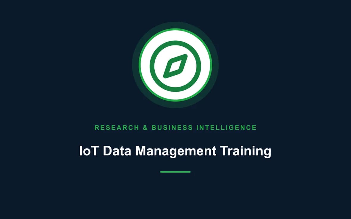 IoT Data Management Training — Research, Data Management and Business Intelligence training course