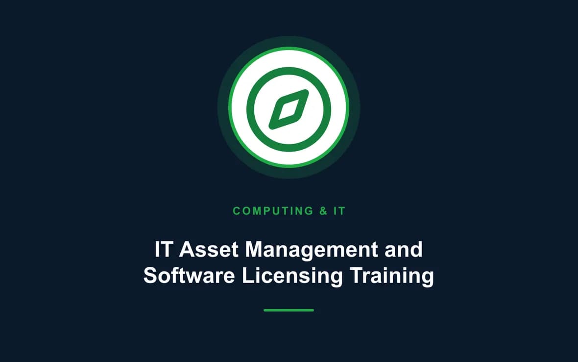 IT Asset Management and Software Licensing Training — Computing and Information Technology training course