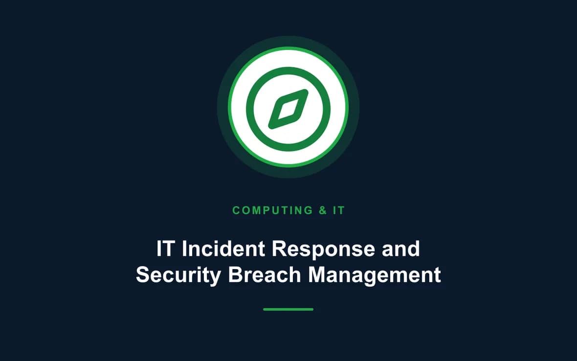 IT Incident Response and Security Breach Management — Computing and Information Technology training course