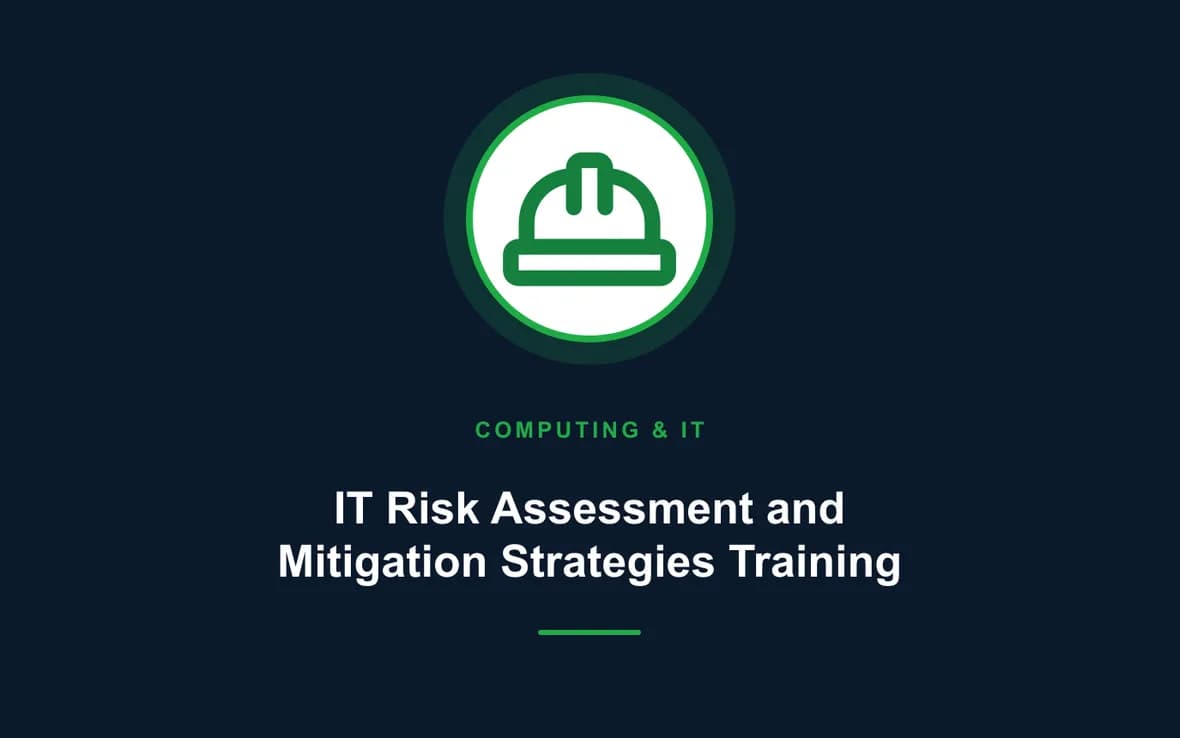 IT Risk Assessment and Mitigation Strategies Training — Computing and Information Technology training course