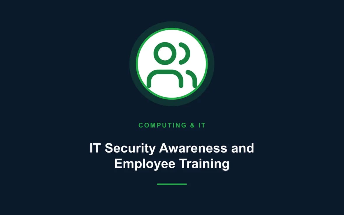 IT Security Awareness and Employee Training — Computing and Information Technology training course