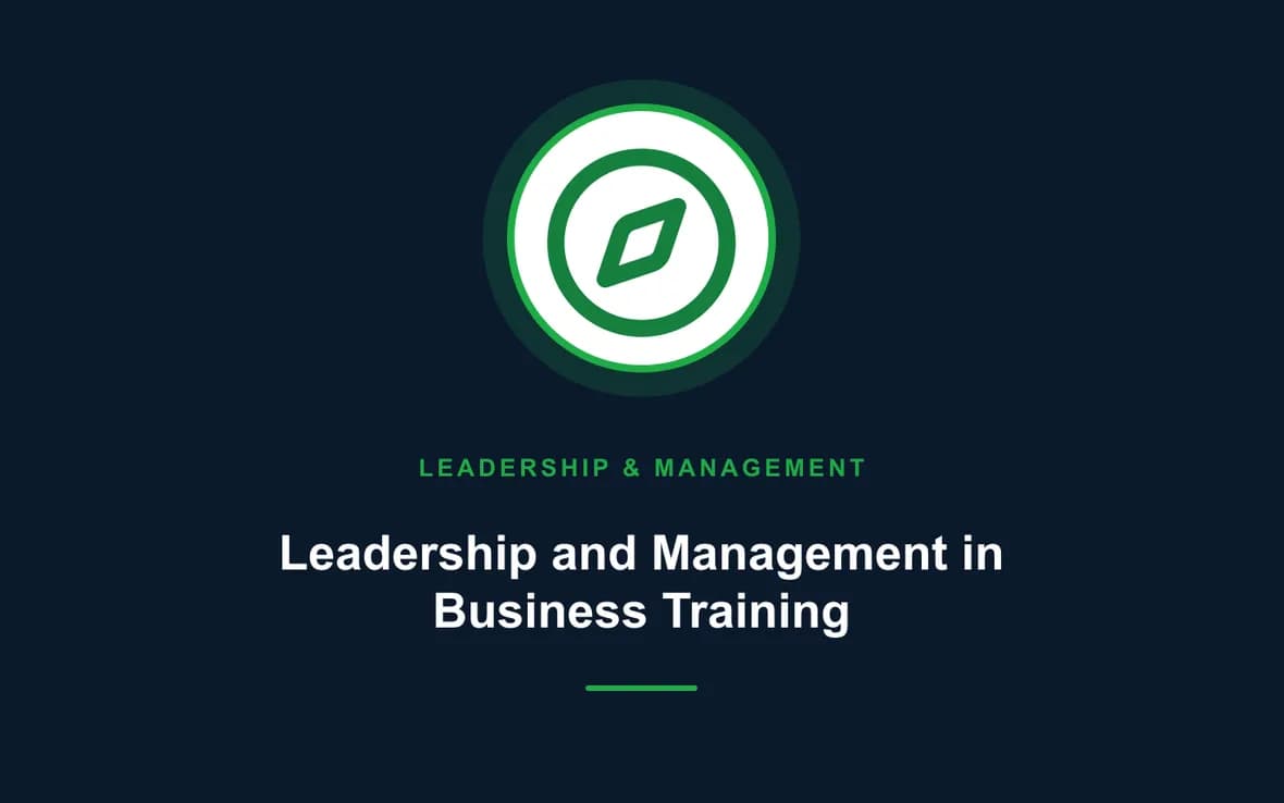 Leadership and Management in Business Training — Leadership and Management Skills training course