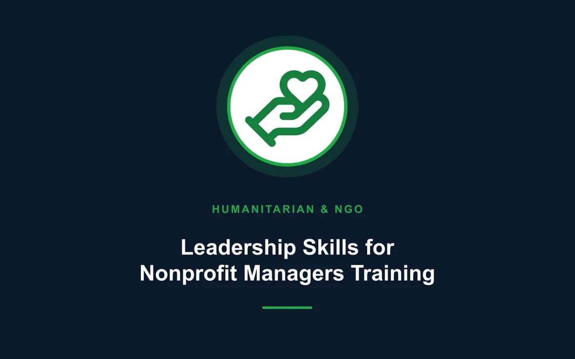 Leadership Skills for Nonprofit Managers Training — Humanitarian and NGOs Management training course