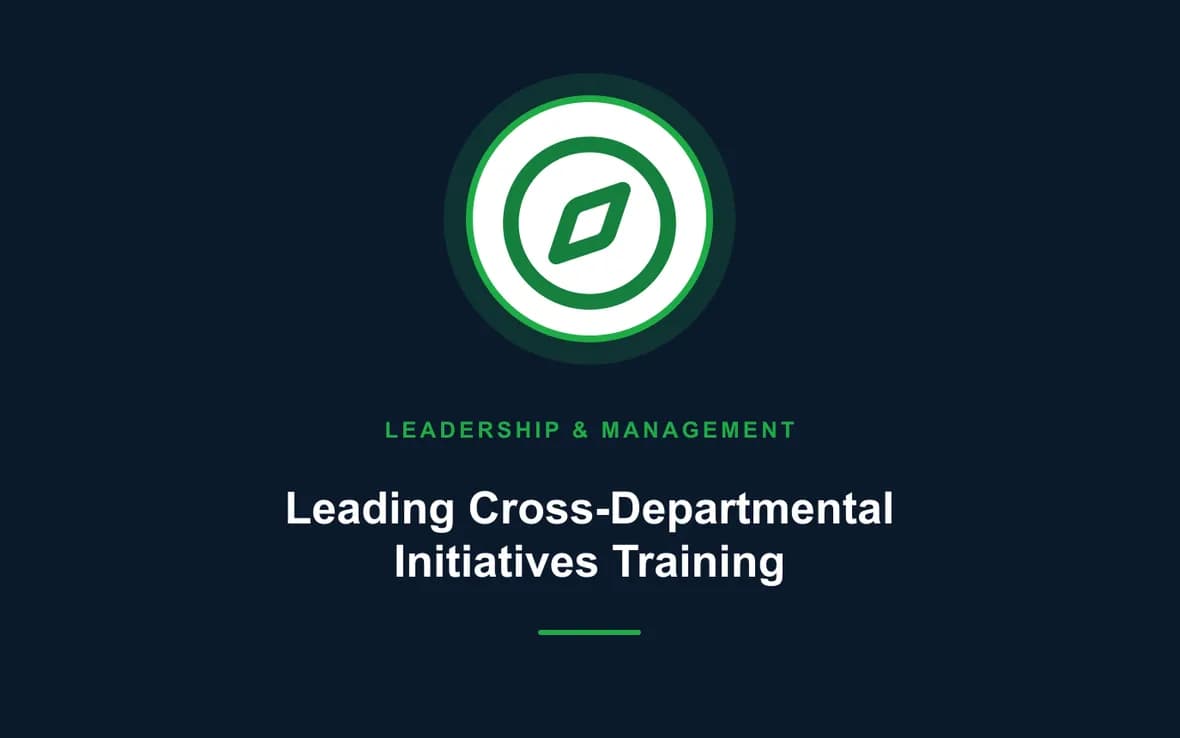 Leading Cross-Departmental Initiatives Training — Leadership and Management Skills training course