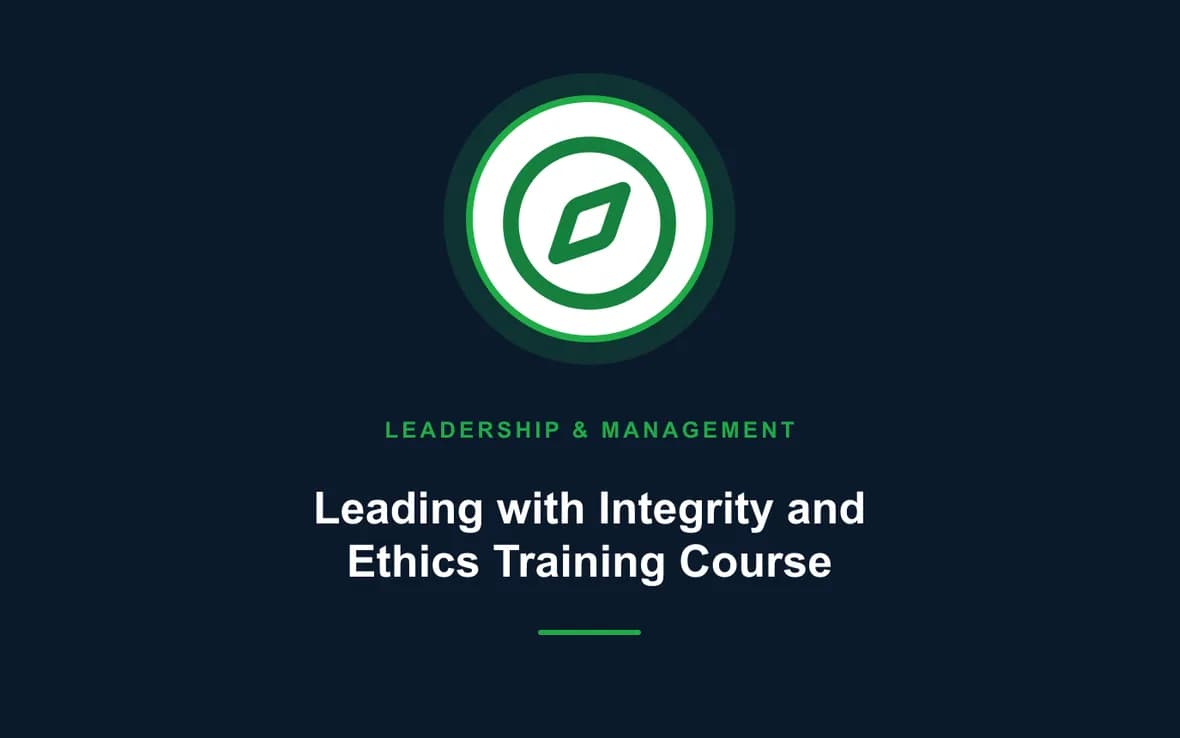 Leading with Integrity and Ethics Training Course — Leadership and Management Skills training course