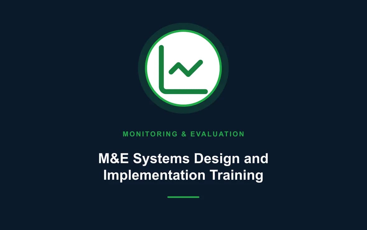 M&E Systems Design and Implementation Training — Monitoring, Evaluation, Accountability and Learning training course