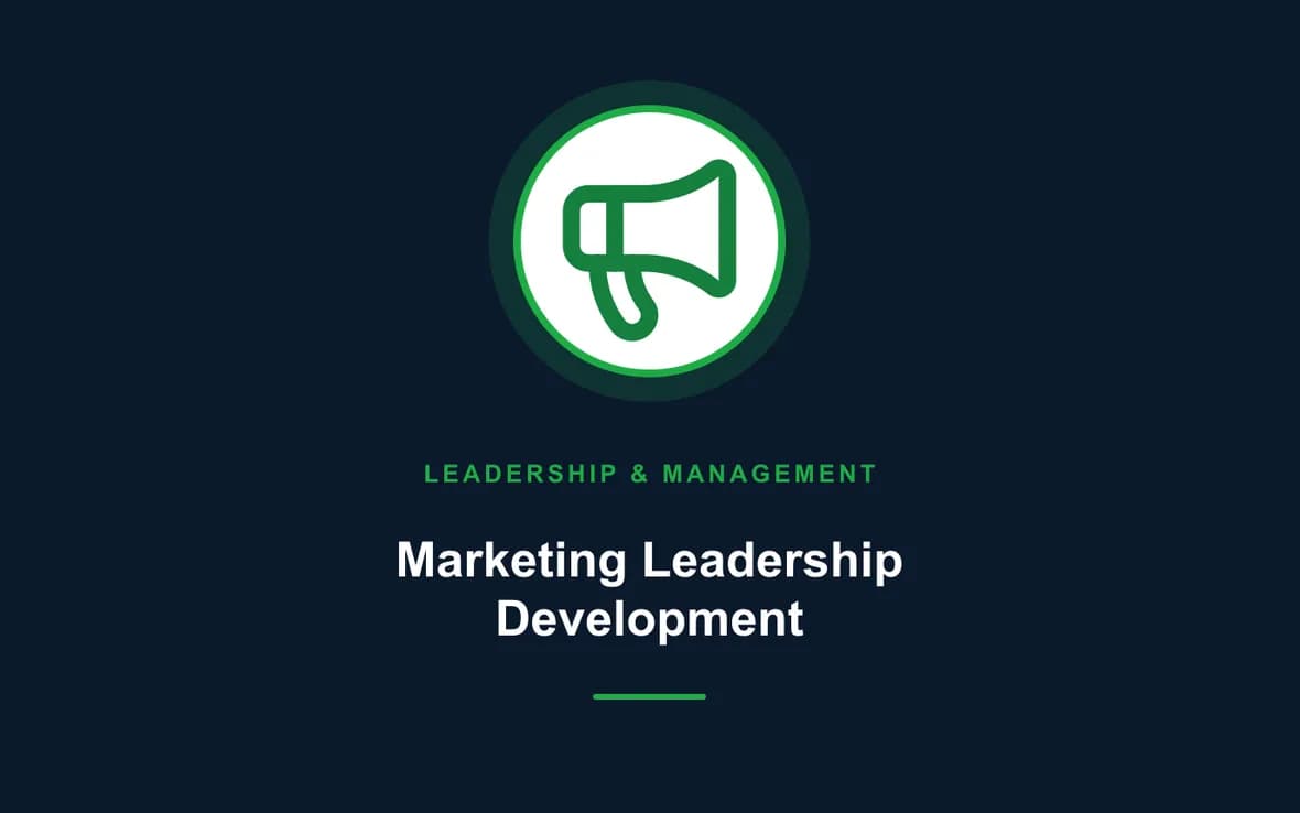 Marketing Leadership Development — Leadership and Management Skills training course
