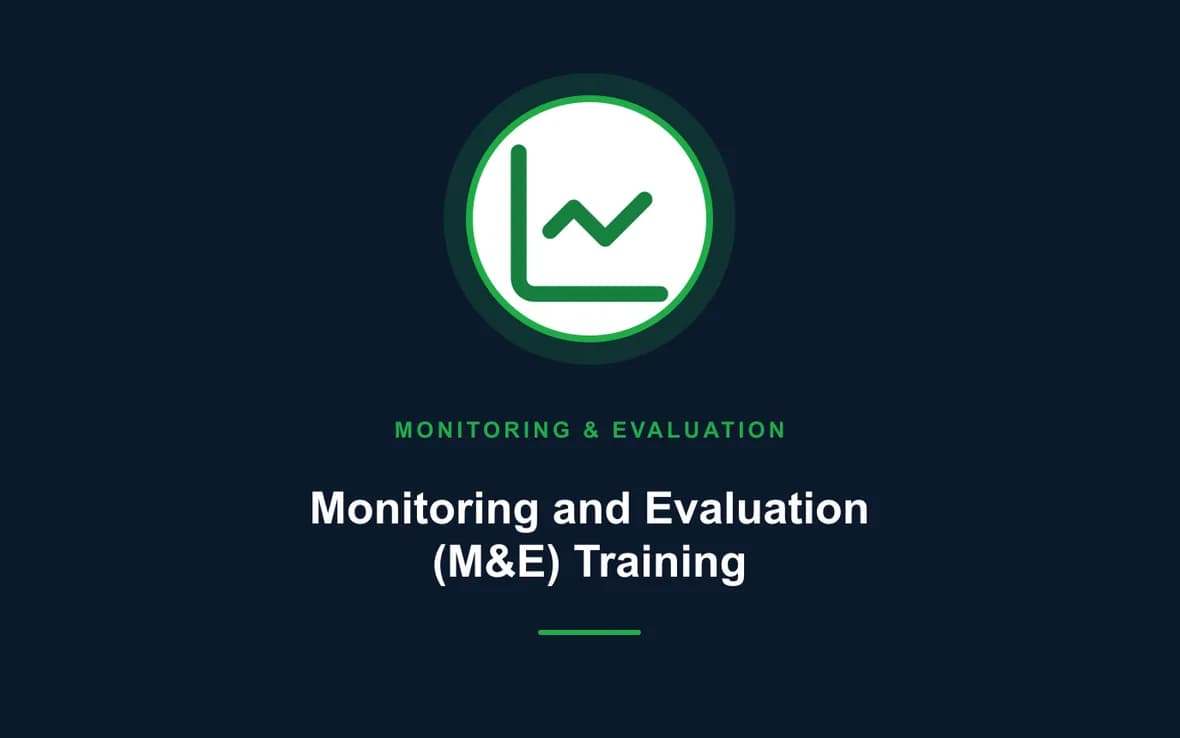 Monitoring and Evaluation (M&E) Training — Monitoring, Evaluation, Accountability and Learning training course