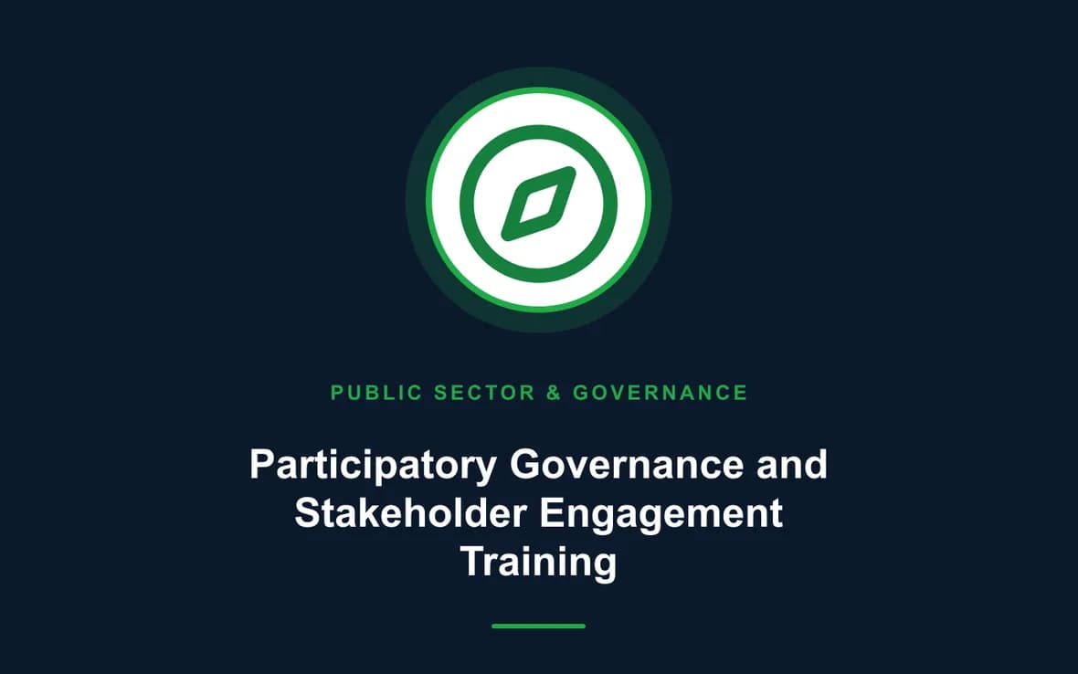 Participatory Governance and Stakeholder Engagement Training — Public Sector Leadership and Governance training course