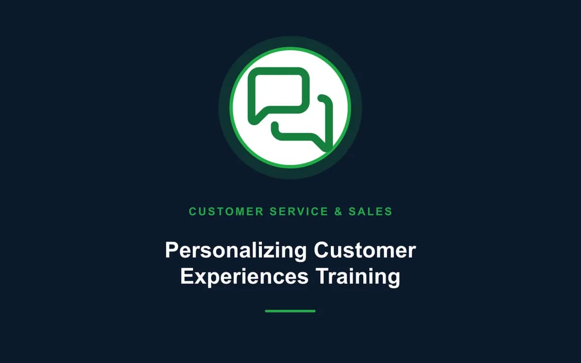 Personalizing Customer Experiences Training — Customer Service, Sales and Marketing training course