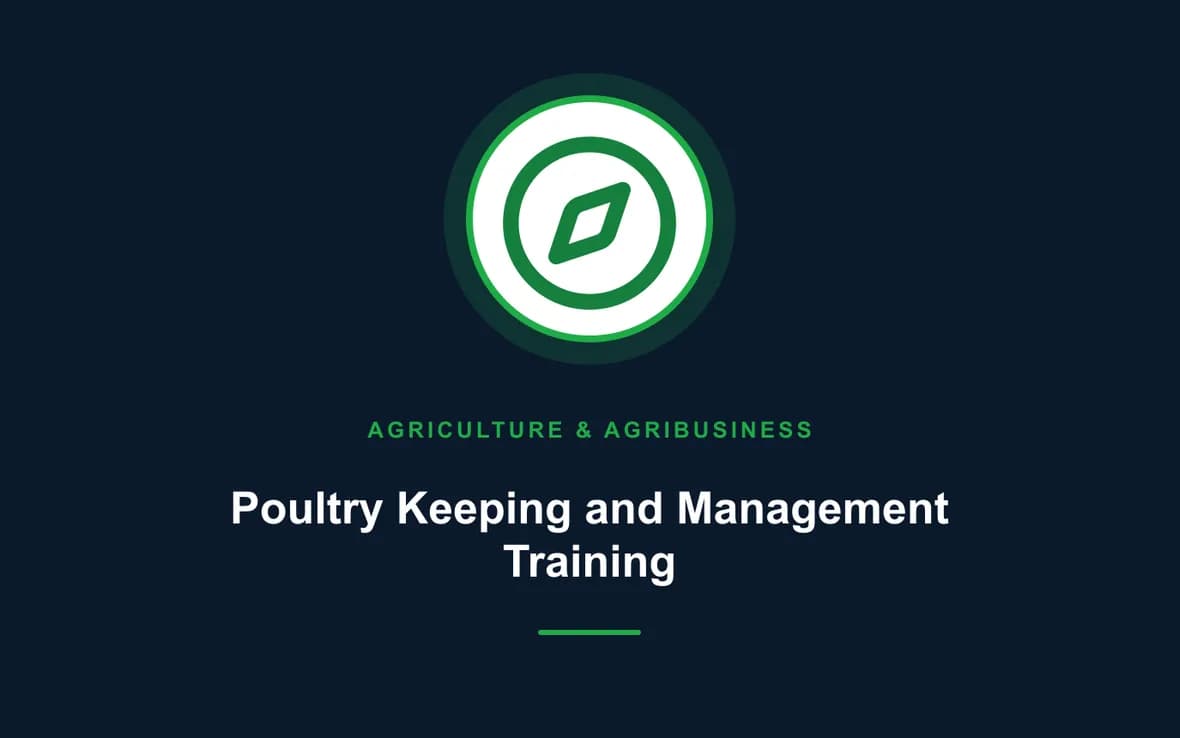 Poultry Keeping and Management Training — Agriculture and Agribusiness Sustainability training course