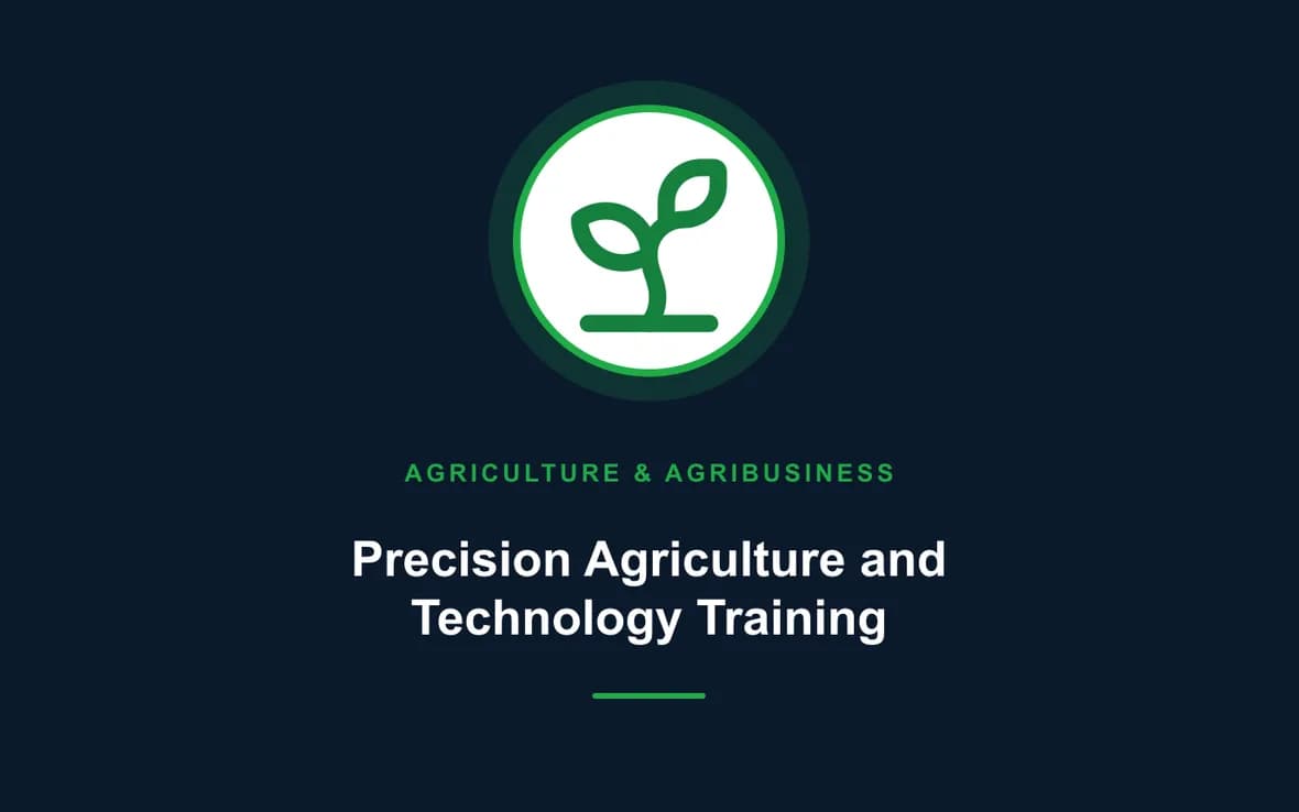 Precision Agriculture and Technology Training — Agriculture and Agribusiness Sustainability training course