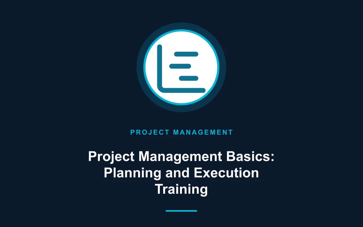 Project Management Basics: Planning and Execution Training — Program and Project Management training course