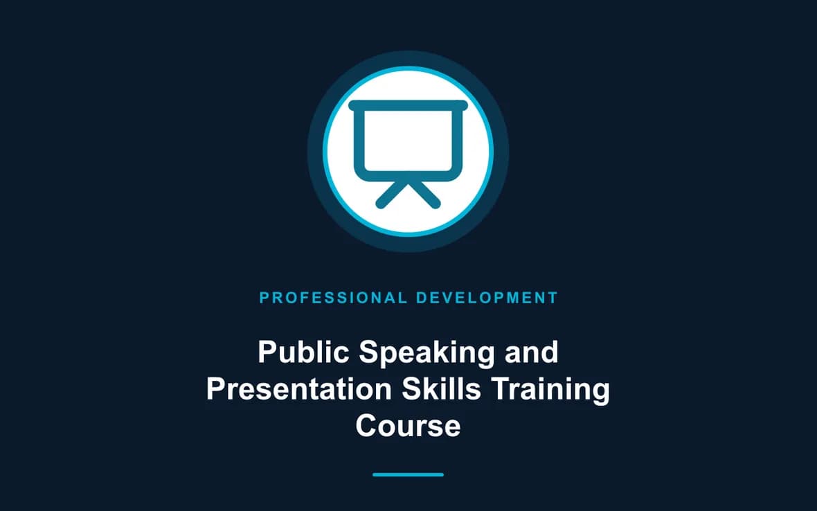 Public Speaking and Presentation Skills Training Course — Personal and Professional Development training course
