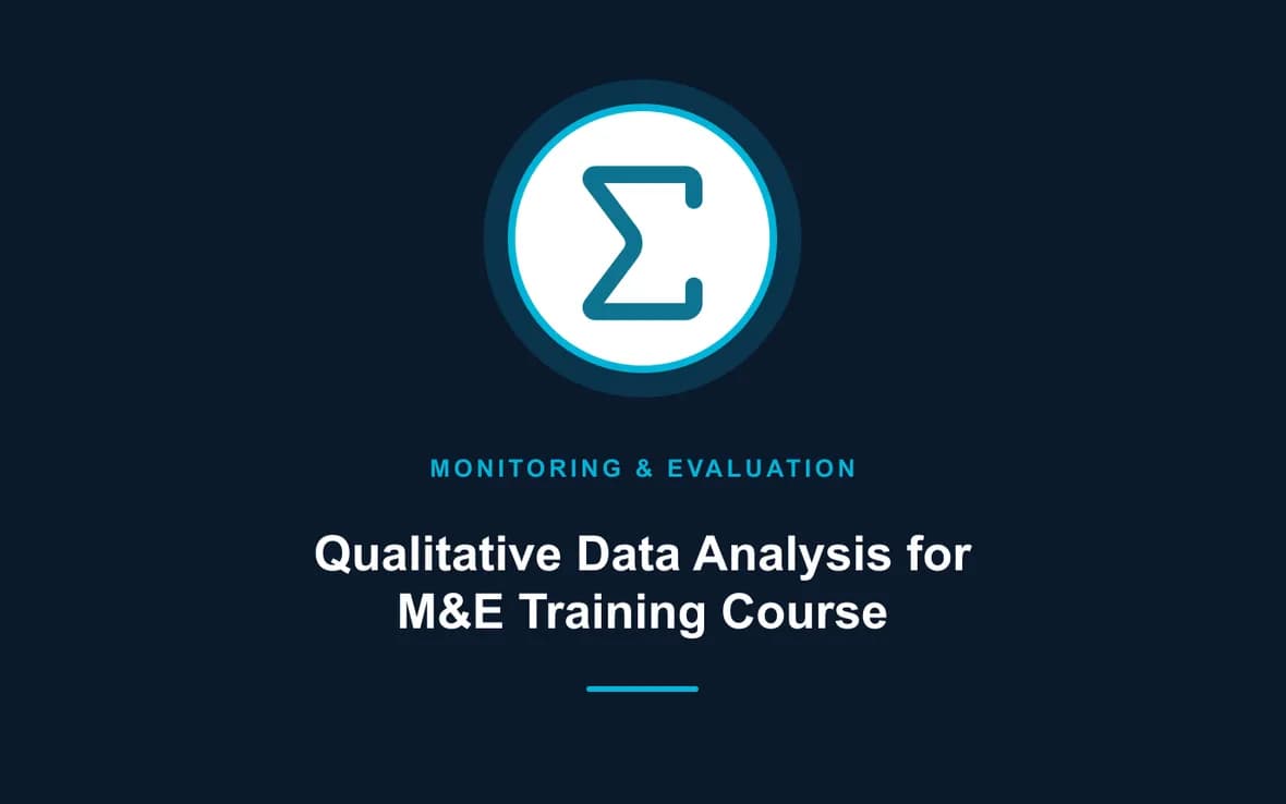 Qualitative Data Analysis for M&E Training Course — Monitoring, Evaluation, Accountability and Learning training course
