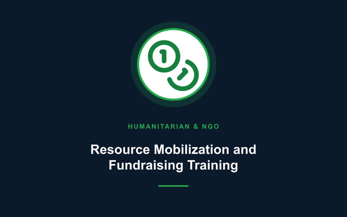 Resource Mobilization and Fundraising Training — Humanitarian and NGOs Management training course