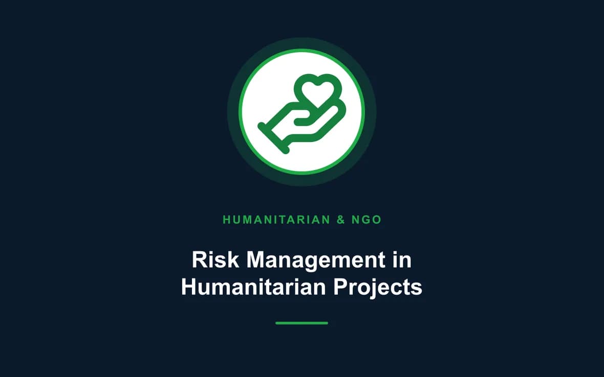 Risk Management in Humanitarian Projects — Humanitarian and NGOs Management training course