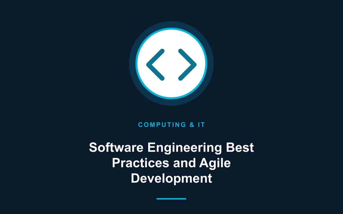 Software Engineering Best Practices and Agile Development — Computing and Information Technology training course