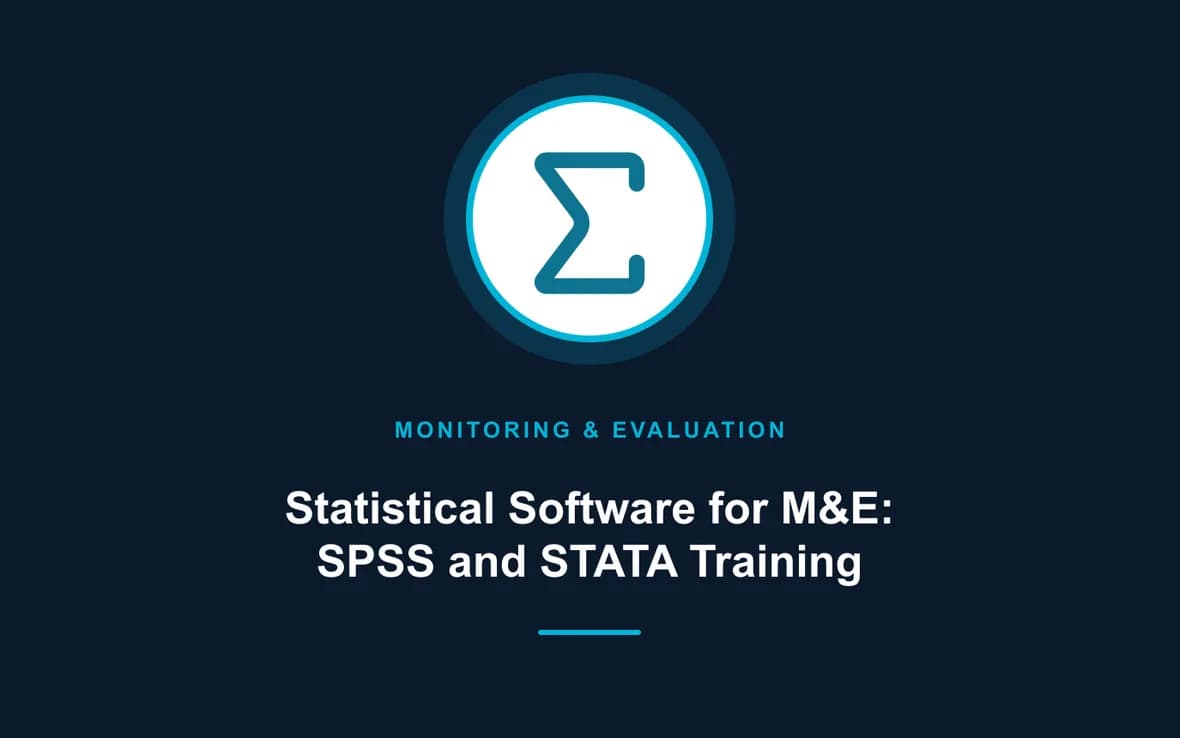 Statistical Software for M&E: SPSS and STATA Training — Monitoring, Evaluation, Accountability and Learning training course